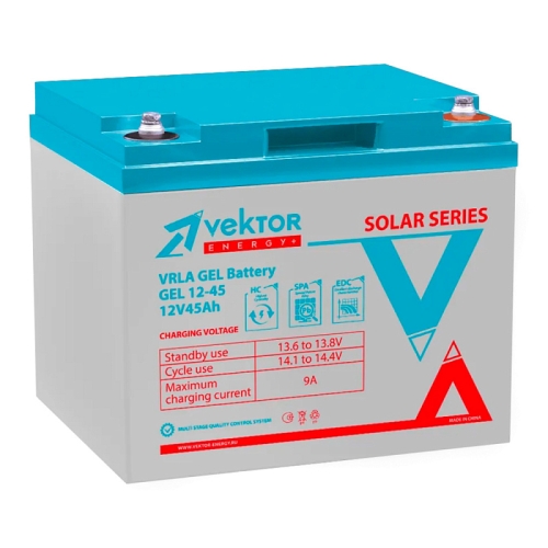 Аккумулятор Vektor GEL 12-45 (12V / 45 Ah)