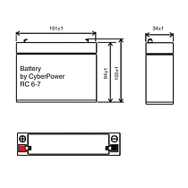 Аккумулятор CyberPower RC6-7 (6V / 7Ah)