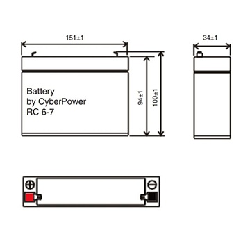 Аккумулятор CyberPower RC6-7 (6V / 7Ah)