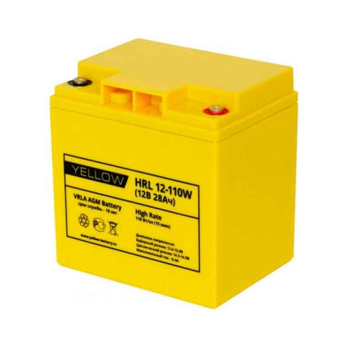 Аккумулятор YELLOW HRL 12-110W (12V / 28Ah)