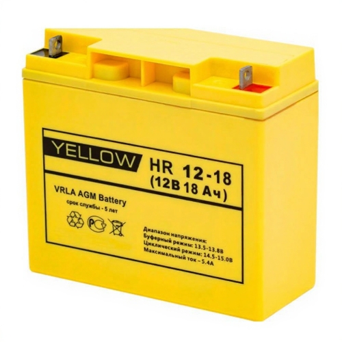 Аккумулятор Yellow HR 12-18 (12V / 18Ah)