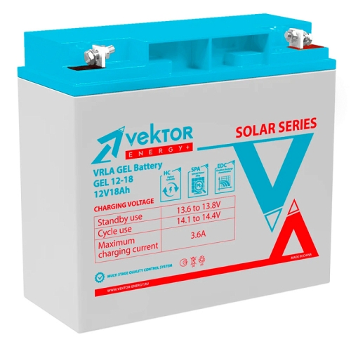 Аккумулятор Vektor GEL 12-18 (12V / 18Ah)