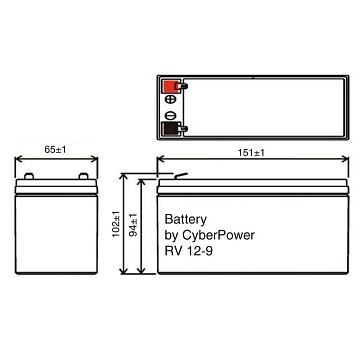 Аккумулятор CyberPower RV 12-9 (12V / 9Ah)