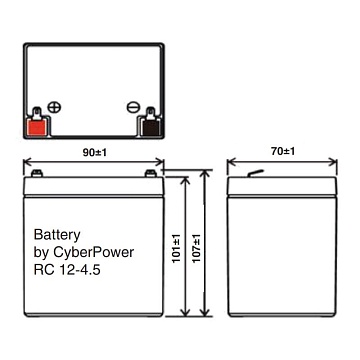 Аккумулятор CyberPower RC12-4.5 (12V / 4.5Ah)
