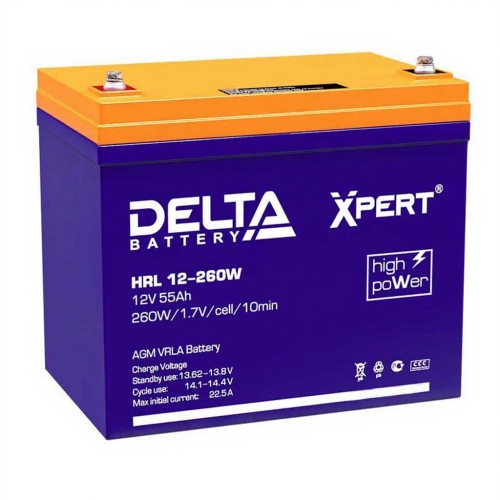 Аккумулятор Delta HRL 12-260W Xpert (12V / 55Ah)
