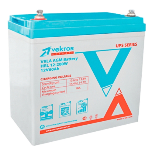 Аккумулятор Vektor HRL 12-200W (12V / 60Ah)