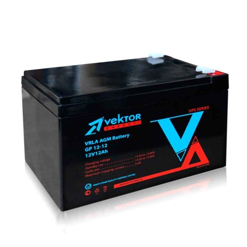 Аккумулятор Vektor GP 12-12 (12V / 12Ah)