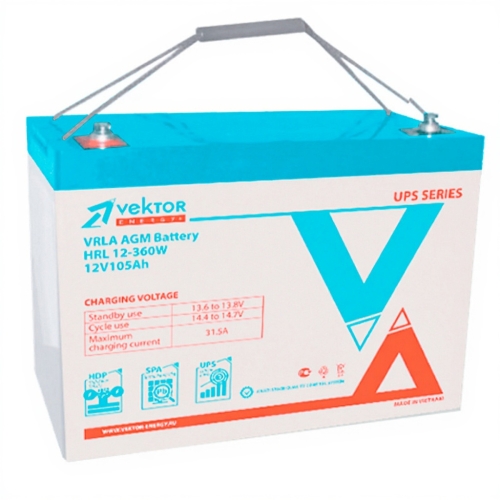 Аккумулятор Vektor HRL 12-360W (12V / 105Ah)