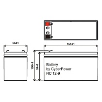 Аккумулятор CyberPower RC12-9 (12V / 9Ah)