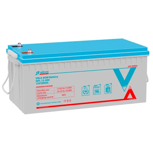 Аккумулятор Vektor GPL 12-200 (12V / 200Ah)