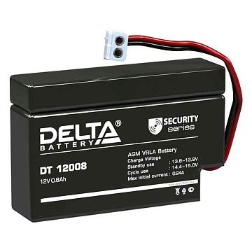 Аккумулятор Delta DT 12008 (T13) (12V / 0.8Ah)