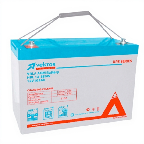 Аккумулятор Vektor HRL 12-380W (12V / 105Ah)