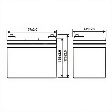 Аккумулятор WBR GPL12330 (12V / 34Ah)