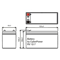 Аккумулятор CyberPower RV 12-7 (12V / 7.5Ah)