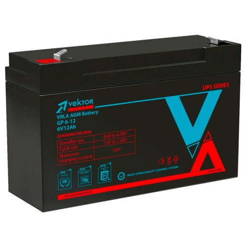 Аккумулятор Vektor GP 6-12 (6V / 12Ah)