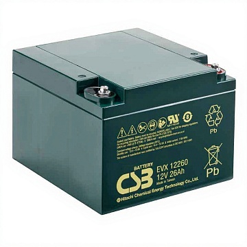 Аккумулятор CSB EVX 12260 (12V / 26Ah)