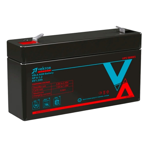 Аккумулятор Vektor GP 6-1.2 (6V / 1.2Ah)