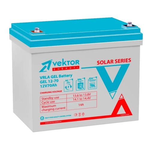 Аккумулятор Vektor GEL 12-70 (12V / 70 Ah)